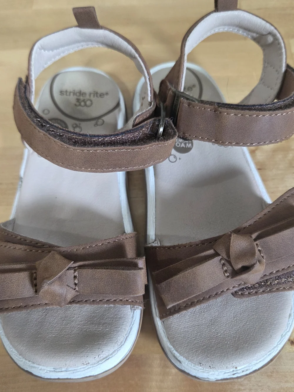 Stride Rite Brown Bow Girls' Sandals